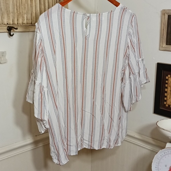 Maurices striped ruffled sleeve blouse - Picture 6 of 6